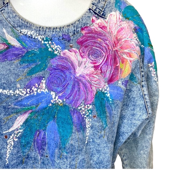 Painted Denim Blouse - Picture 2 of 6